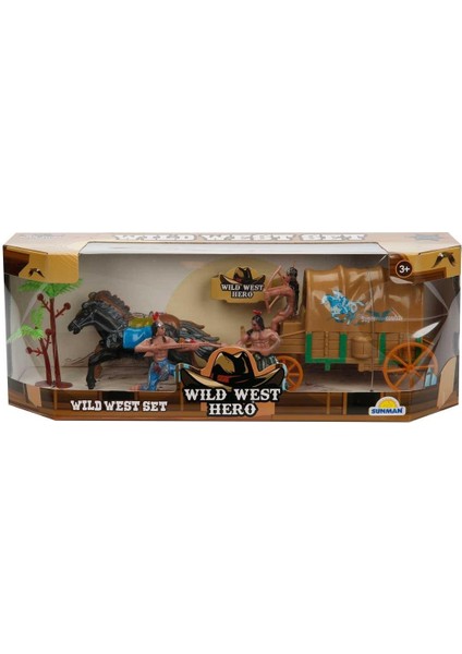 Wild West Hero Kovboy ve Kızılderili At Arabali Oyun Seti 71162 Kızıldereli Arabası