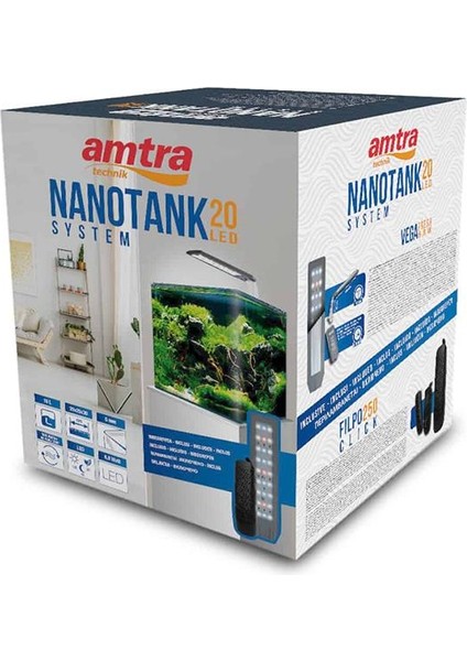 Nanotank Akvaryum 20 Set 25X25X30CM 18LT