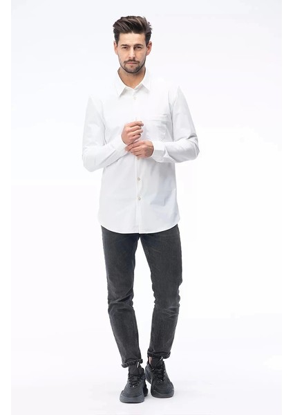 Erkek Ls Sunset Tech Beyaz Gömlek fiyatları