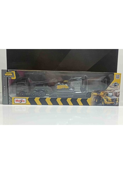 1:87 Volvo Fh 16 With Volvo EC220E Excavatör With Bucket