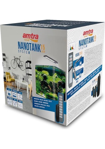 Amtra Nanotank Akvaryum 15 Set 30X20X25CM 15LT