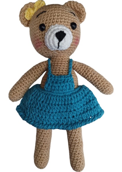 Amigurumi Kurdele Detaylı Elbiseli Ayıcık Tüm Yaş Grupları Için