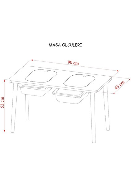 Çocuk Oyun Etkinlik Çalışma Masası Aktivite Masası