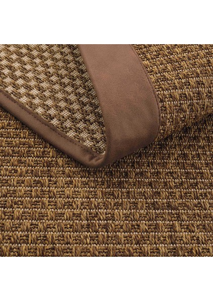 Kyoto Art 02 Hasır Dokulu Balkon Halısı Ithal Sisal Halı Yolluk Bordürlü Mutfak Halısı