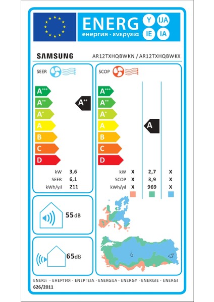 AR12TXHQBWK/SK 12000 Btu Duvar Tipi Klima