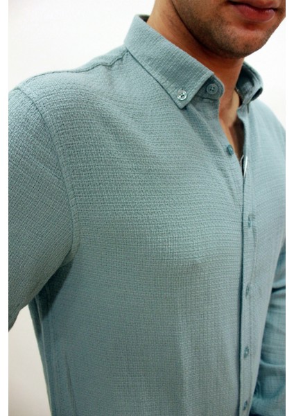 Caz 2043 Uzun Kol Kendinden Dokulu Erkek Gofre Gömlek fiyatları