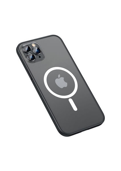 iPhone 13 Pro Max Kılıf Magsafe Özellikli Şık Mokka Wireless Kapak