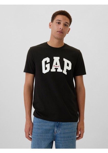 Erkek Siyah Everyday Soft Gap Logo T-Shirt