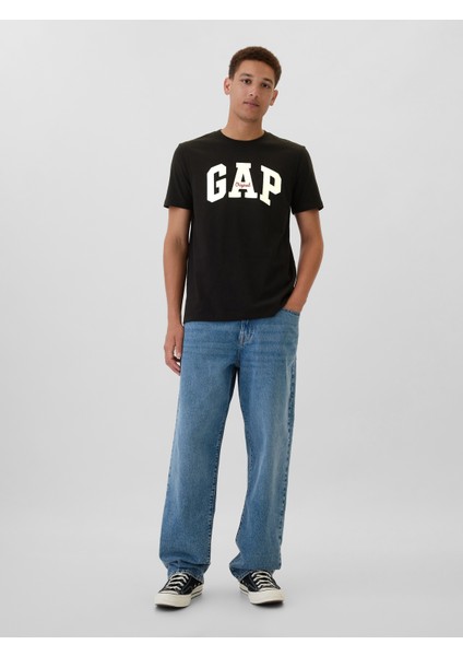 Erkek Siyah Everyday Soft Gap Logo T-Shirt