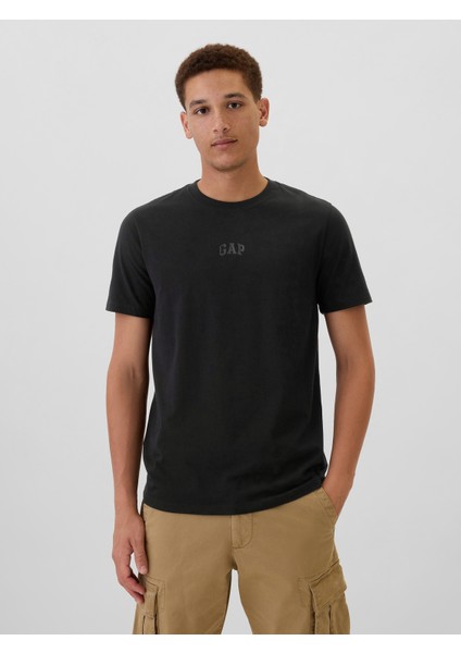 Erkek Siyah Everyday Soft Gap Logo T-Shirt