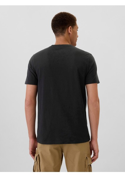 Erkek Siyah Everyday Soft Gap Logo T-Shirt