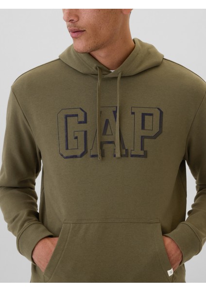 Erkek Haki Gap Logo Fransız Havlu Kumaş Sweatshirt