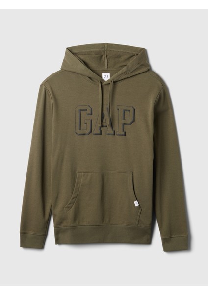 Erkek Haki Gap Logo Fransız Havlu Kumaş Sweatshirt fiyatları