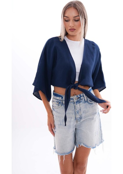 Kadın Önden Bağlamalı Müslin Bolero 240632 - fiyatları