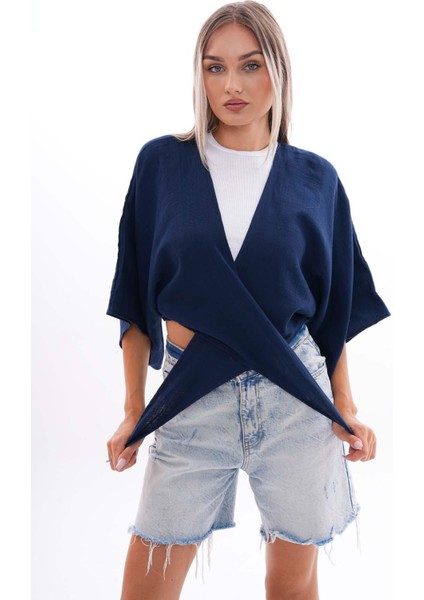 Kadın Önden Bağlamalı Müslin Bolero 240632 - modelleri