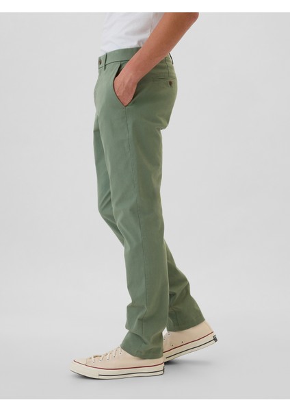 Erkek Haki Gapflex Slim Fit Modern Khaki Pantolon