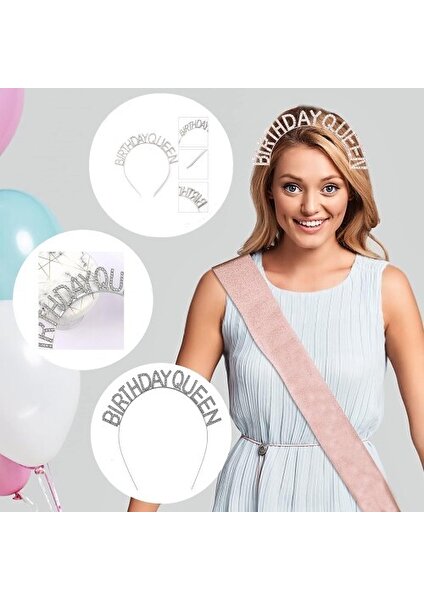 Dippoo.Com Birthday Queen Yazılı Kraliçe Taç