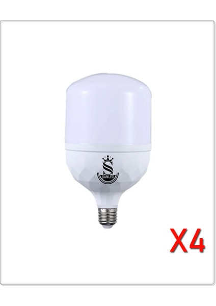 50W Tasarruflu E27 Beyaz Işık Torch LED Ampul-4 Adet