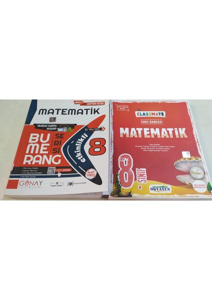 8. Sınıf Bumerang Matematik Etkinlikli Kitap - Classmate Matematik Soru Bankası