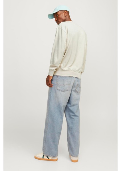 Jjecharge Sweat Crew Neck Bej Erkek Sweatshirt fırsatları