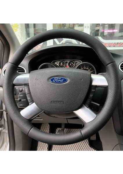 Ford Focus 2.5 Araca Özel Direksiyon Kılıfı (Deri Üzerine Yapılması Gerekiyor) Soft Nokta Napa Deri