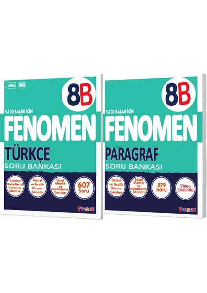 Fenomen Yayınları 8. Sınıf Türkçe B Soru Bankası- Paragraf B Soru Bankası