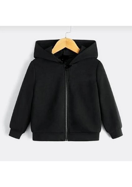 Bebek/çocuk Unisex Kapüşonlu Fermuarlı Hırka 1-14 Yaş