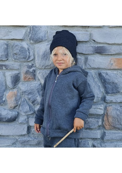 Bebek/çocuk Unisex Kapüşonlu Fermuarlı Hırka 1-14 Yaş