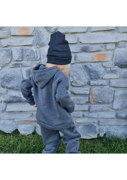 Bebek/çocuk Unisex Kapüşonlu Fermuarlı Hırka 1-14 Yaş