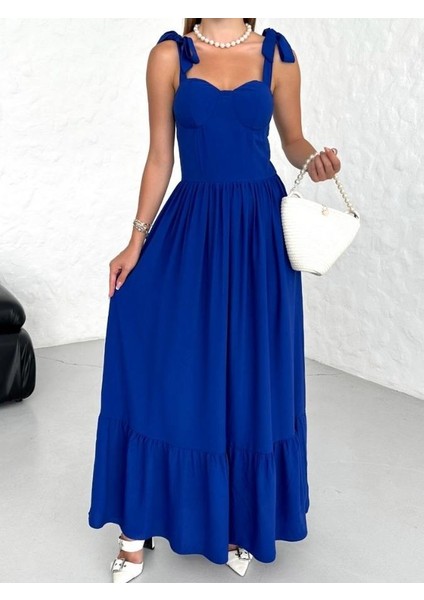 Bağlama Askı Detaylı Kloş Kesim Prenses Model Siyah Kadın Elbise 005 fiyatları