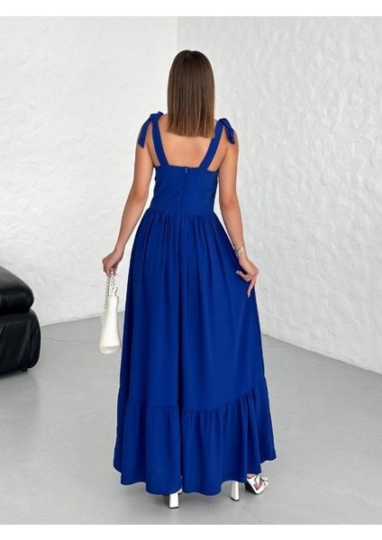 Bağlama Askı Detaylı Kloş Kesim Prenses Model Siyah Kadın Elbise 005 fırsatları