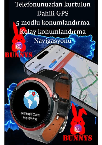 Huawei Uyumlu Akıllı Saat Erkekler Için Konuşma Özellikli Metal Kordon Hediyeli