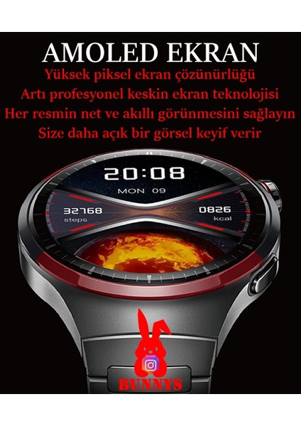 Huawei Uyumlu Akıllı Saat Erkekler Için Konuşma Özellikli Metal Kordon Hediyeli