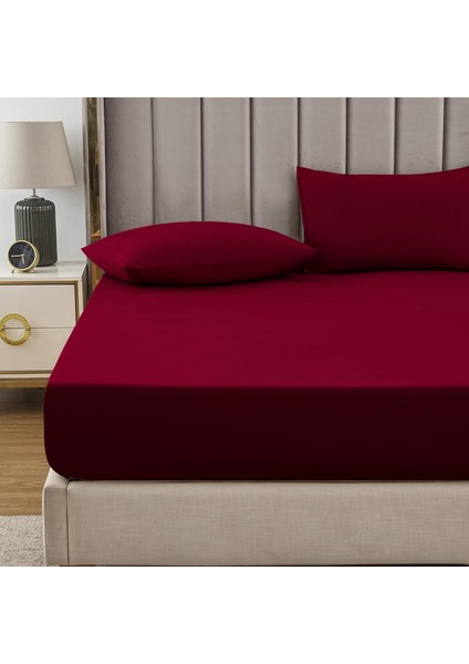 | Ranforce | Pamuklu Çift Kişilik Bordo Lastikli Çarşaf | 14 Renk | Fıtted | 200X200 fiyatları