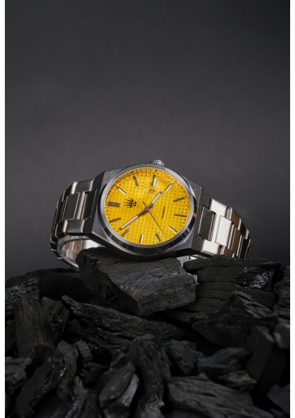 Vortex Silver Yellow Çelik Kol Saati fiyatları