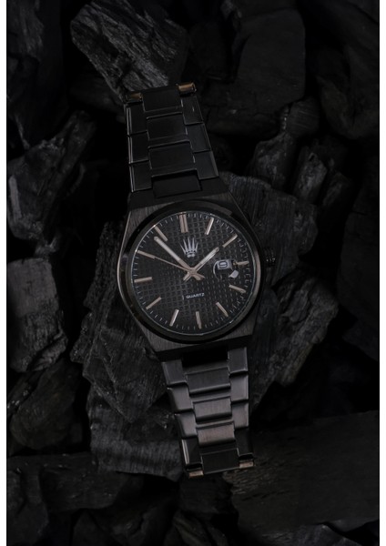 Vortex Dark Black Çelik Kol Saati modelleri