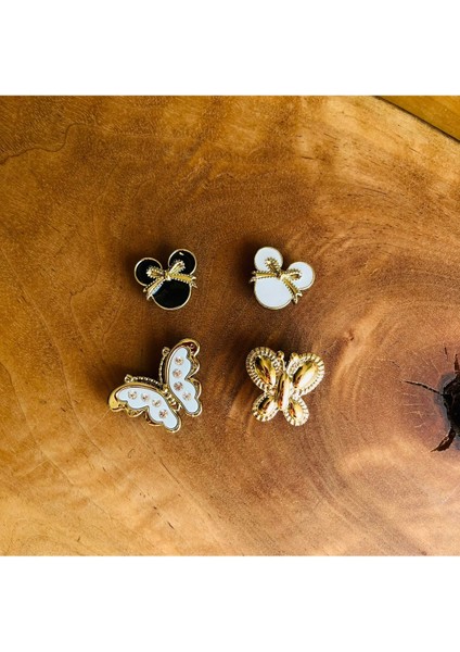 Terlik Süsü Taşlı 4 'lü Set(Malzemesi Plastiktir)