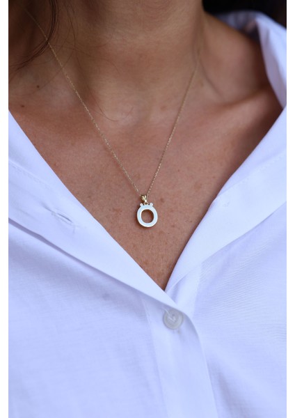 14 Ayar Altın Ö Harf Kolye Ucu modelleri