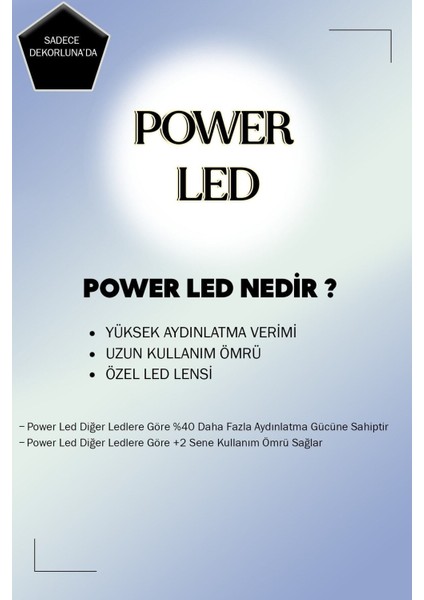 Modern Forte Tekli Siyah 3 Renk Işıklı Power Ledli Salon Mutfak Oda Hol Ledli Avize