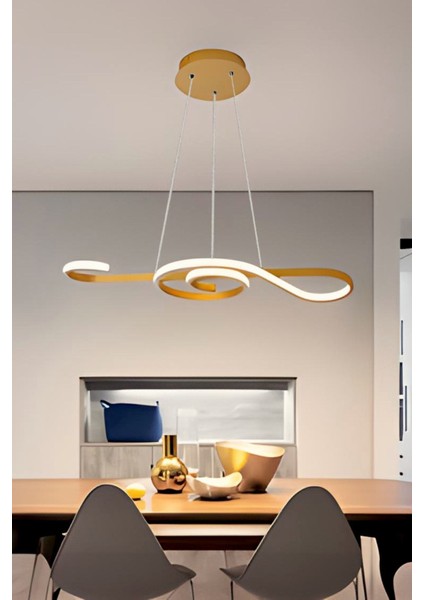 St. Morritz Modern Luxury Melodi Sarkıt LED Avize Gold Sarı