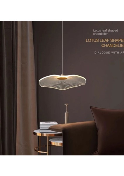 Luxury Exclusive Tekli Sarkıt LED Avize Jellyfish Gold Sarı Ledli Avize