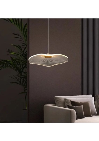 Luxury Exclusive Tekli Sarkıt LED Avize Jellyfish Gold Sarı Ledli Avize