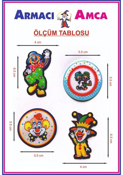 Ütü Ile Yapışan 4 Adet Örme Kumaş Arma Yırtık Kapatıcı Pratik Yama Tekstil Patch Şımarık Palyaço Lar fiyatları