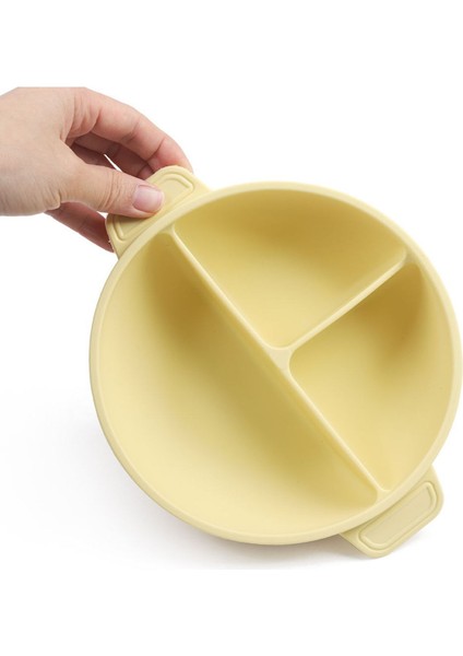 Jojobebek Silikon Beslenme Seti Vakumlu Silikon Mama Tabağı (Kapaklı), Silikon Çatal ve Kaşık /sarı fiyatları