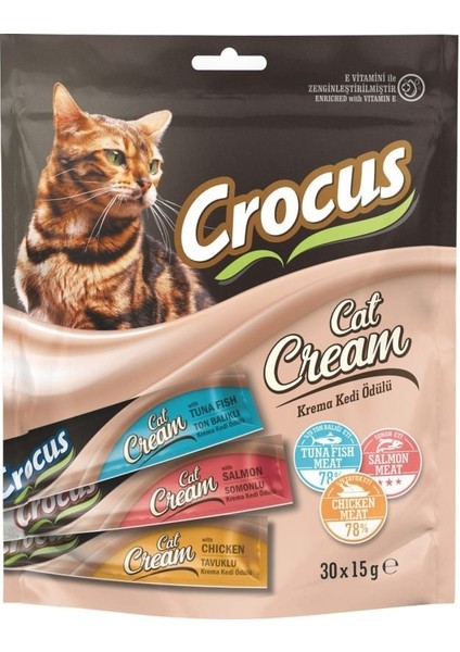 Karışık Karışık Krema Kedi Ödülü 450GR. 30X15GR.