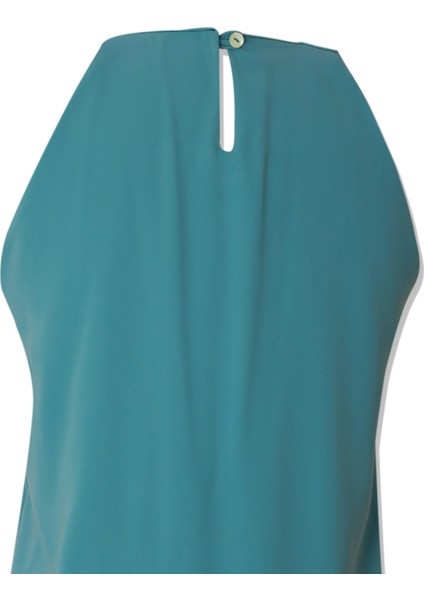 Halter Yaka Kısa Elbise - Leylak, Mint, Indigo