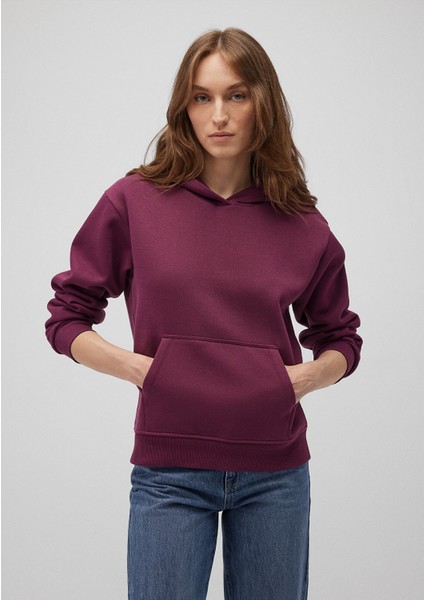 Kapüşonlu Mor Basic SWEATSHIRT167299-70670