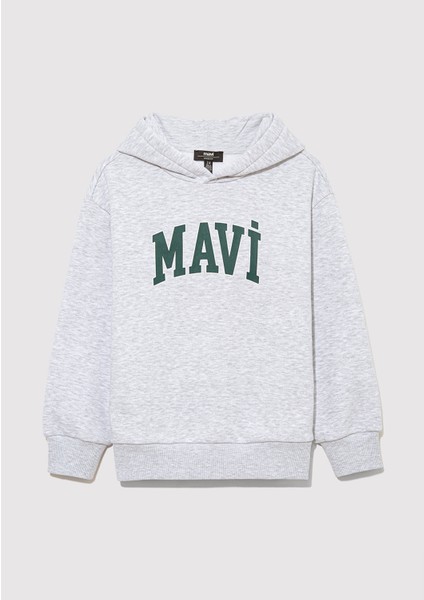 Logo Baskılı Kapüşonlu Gri SWEATSHIRT6610110-88467 fiyatları