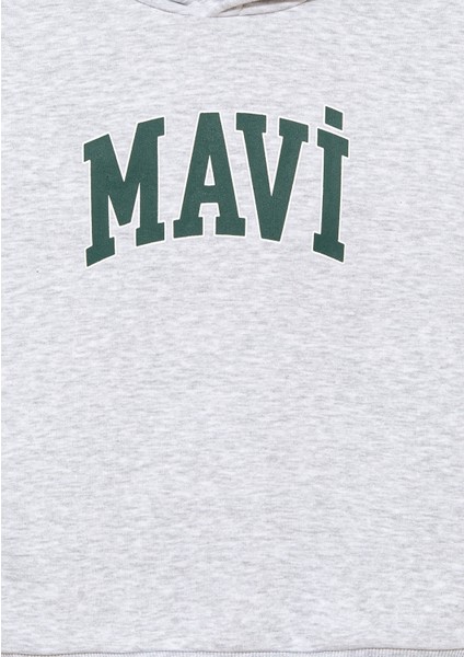 Logo Baskılı Kapüşonlu Gri SWEATSHIRT6610110-88467 fırsatları