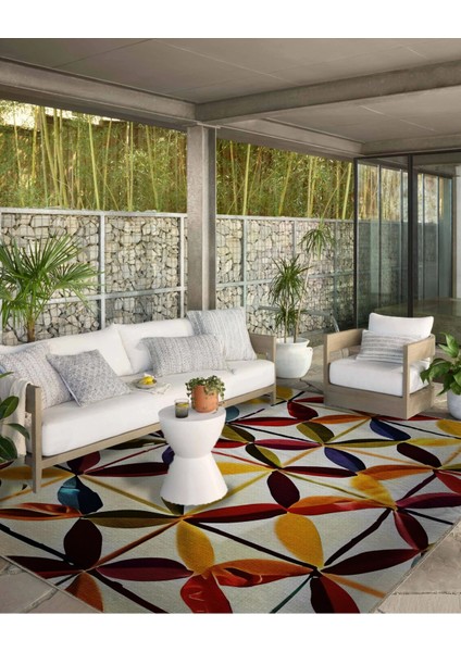 Shape Koleksiyonu Çok Renkli Soyut Desenli Dokuma Taban Modern Dekoratif Halı SHAPE76 modelleri